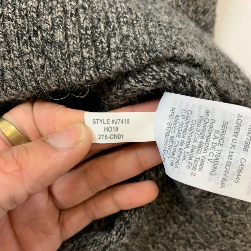 J.Crew Mercantile Sweater Mens XL Extra Large Spacedye Supersoft Wool Blend Crew